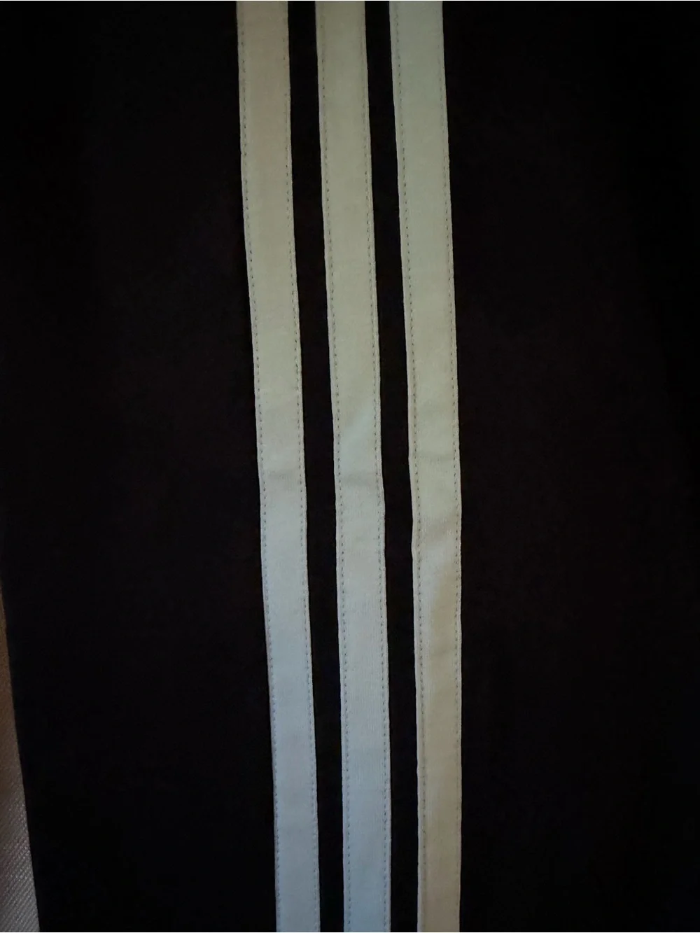 Black Track Pants with White Side Stripes